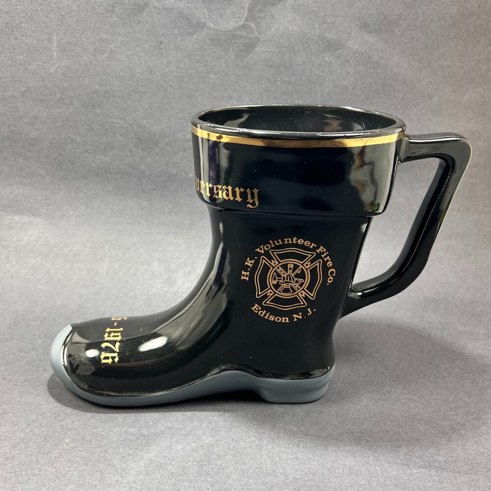 Vtg Edison NJ Fire Dept Ceramic Beer Stein Fireman Mug Oak Tree Co Replacement - Picture 5 of 16
